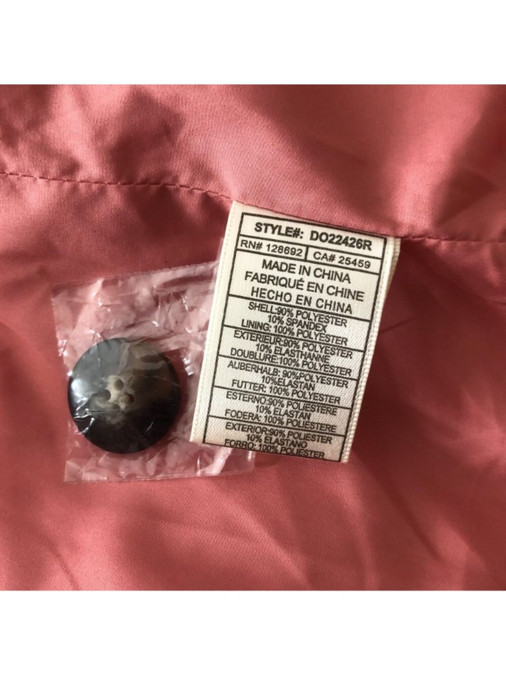 Steve Madden Womens Blazer Jacket Double Breasted Pink XL - Picture 6 of 7